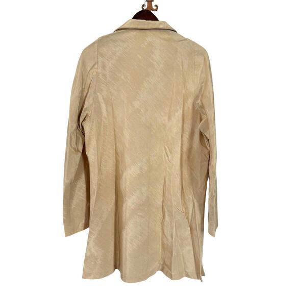 Peter Cohen Silk Jacket Womens XL Cream Quiet Luxury - Picture 2 of 6